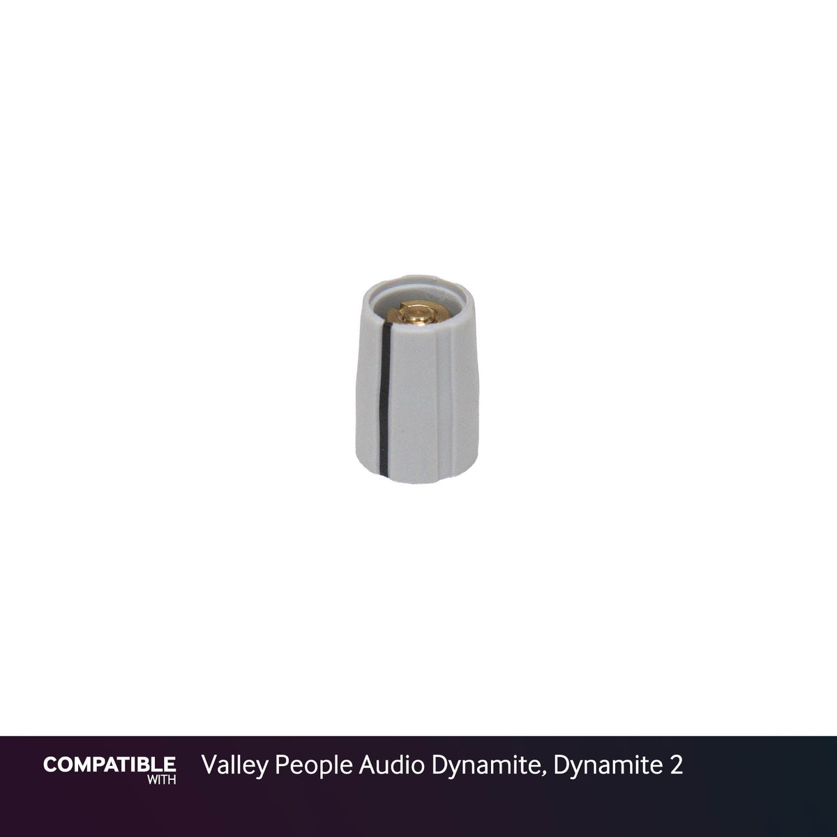 Gray Collet Knob with Line for Valley People Audio Dynamite, Dynamite 2