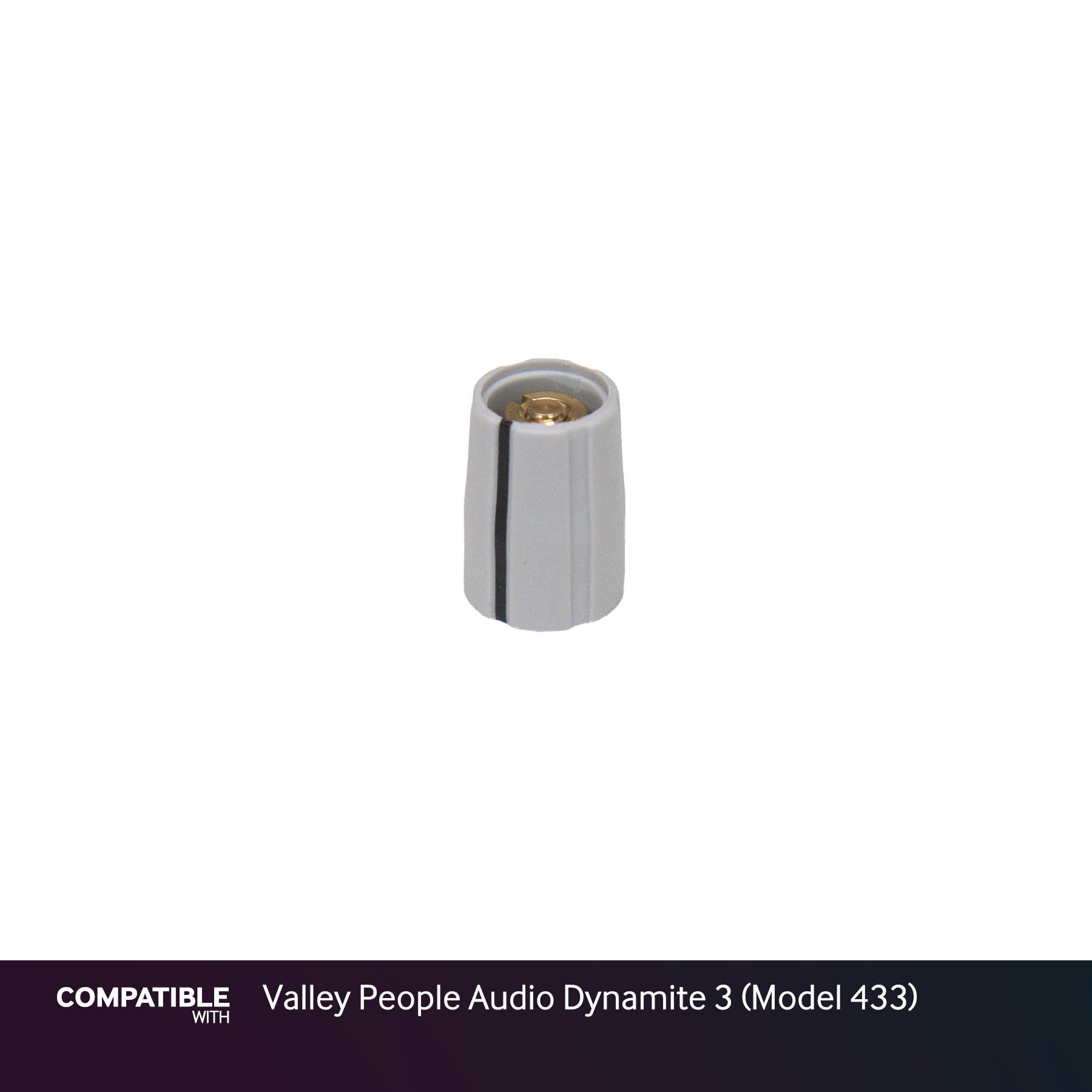 Gray Collet Knob with Line for Valley People Audio Dynamite 3 (Model 433)