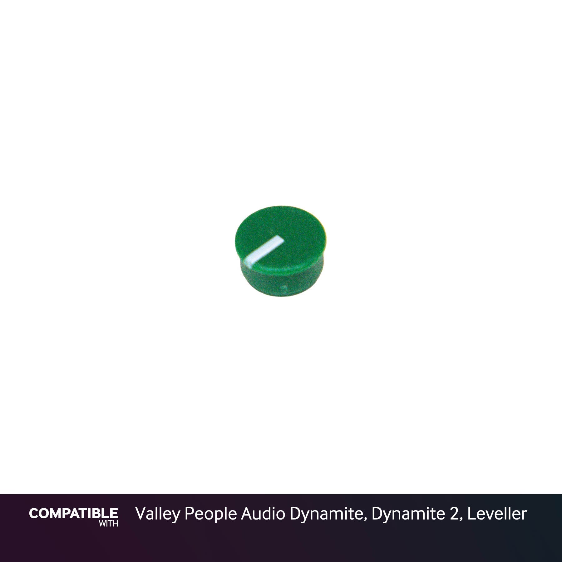 Green Knob Cap for Valley People Audio Dynamite, Dynamite 2, Leveller
