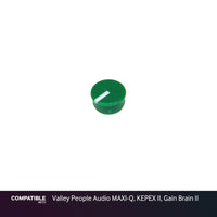 Green Knob Cap for Valley People Audio MAXI-Q, KEPEX II, Gain Brain II