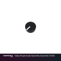 Black Knob Cap for Valley People Audio Dynamite, Dynamite 3 (433)