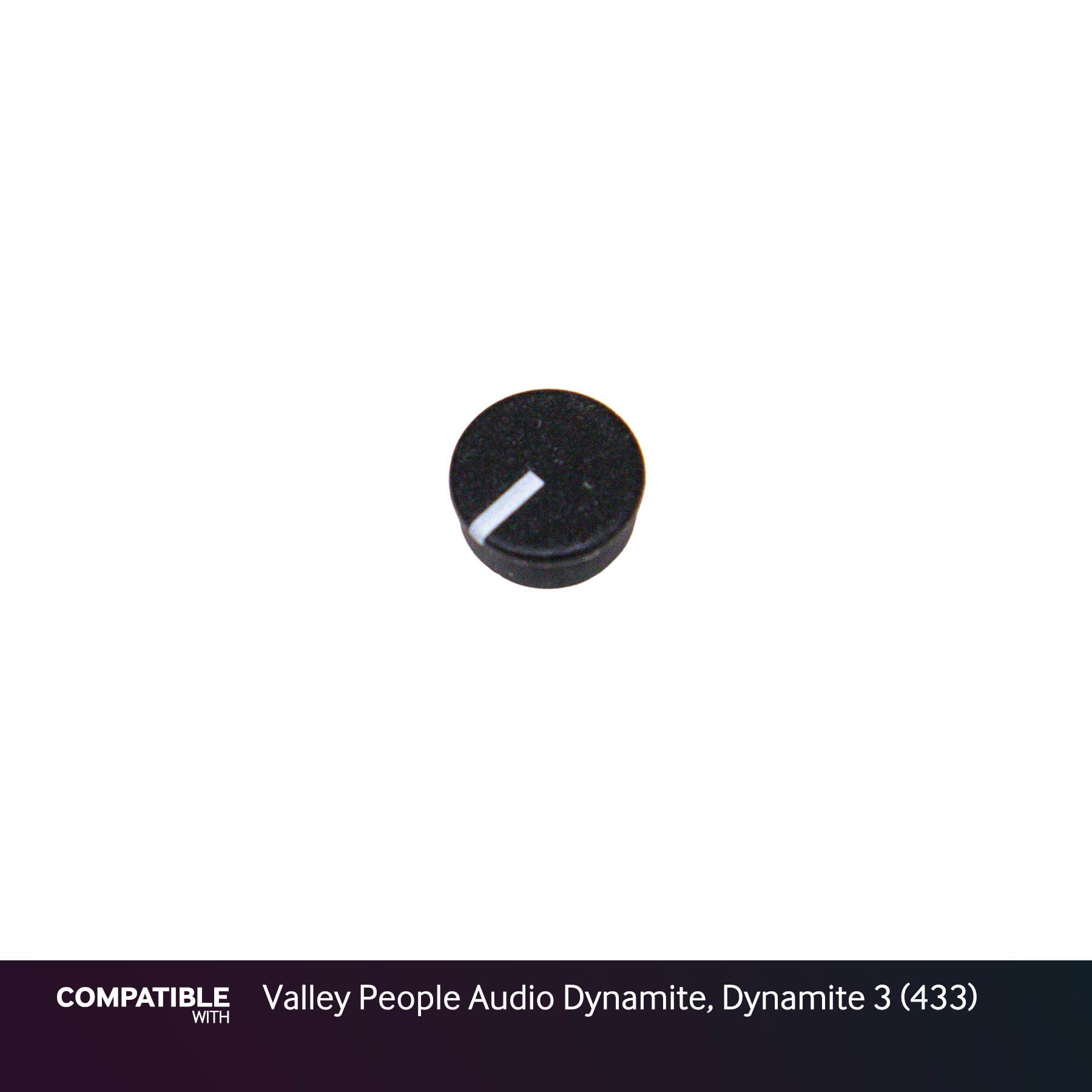 Black Knob Cap for Valley People Audio Dynamite, Dynamite 3 (433)