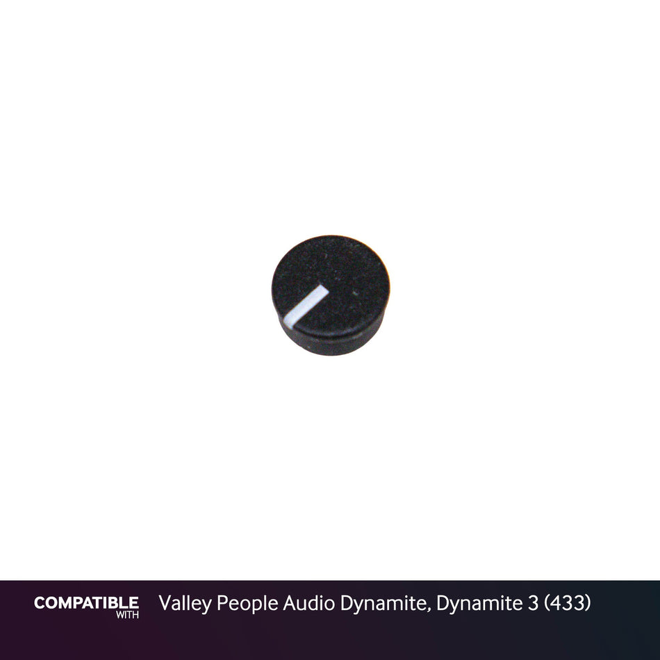 Black Knob Cap for Valley People Audio Dynamite, Dynamite 3 (433)