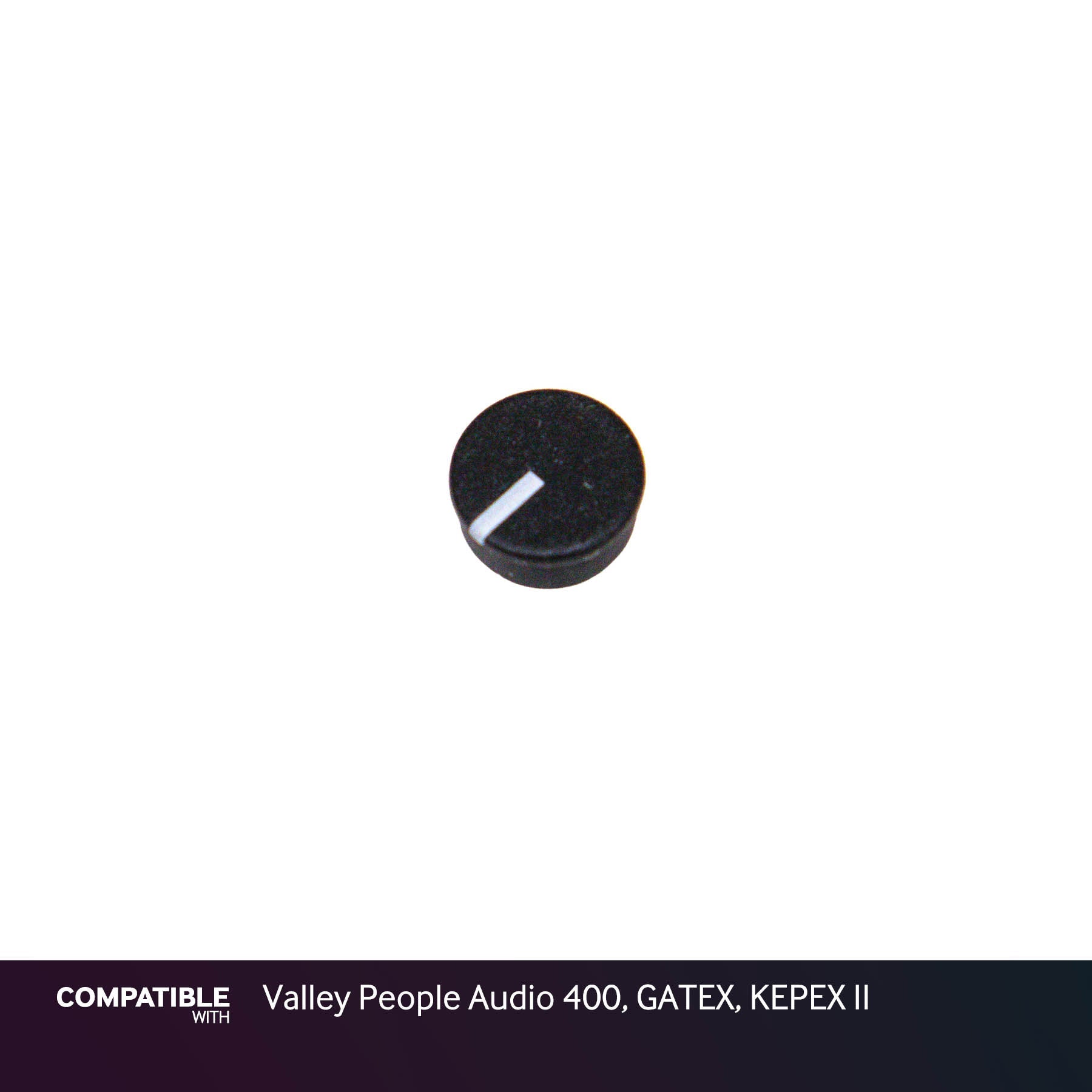 Black Knob Cap for Valley People Audio 400, GATEX, KEPEX II