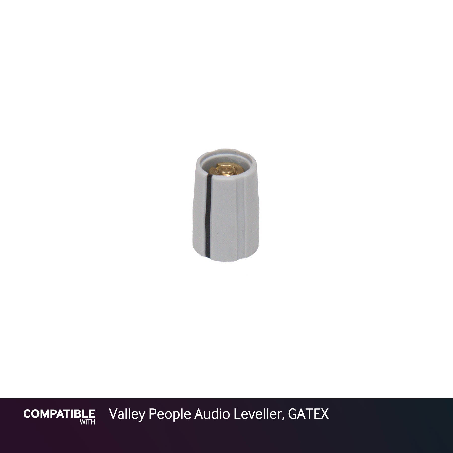 Gray Collet Knob with Line for Valley People Audio Leveller, GATEX