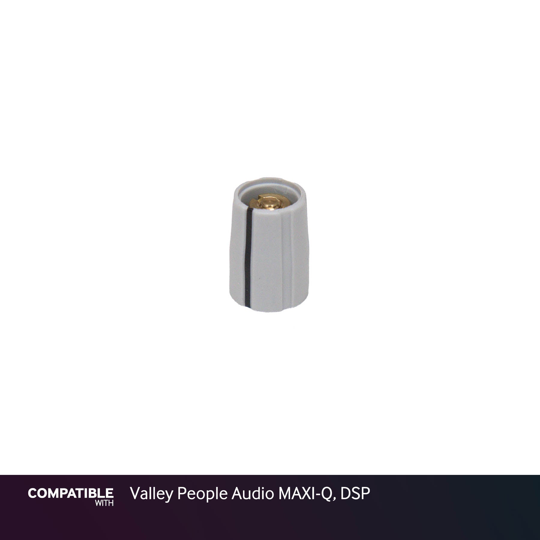 Gray Collet Knob with Line for Valley People Audio MAXI-Q, DSP