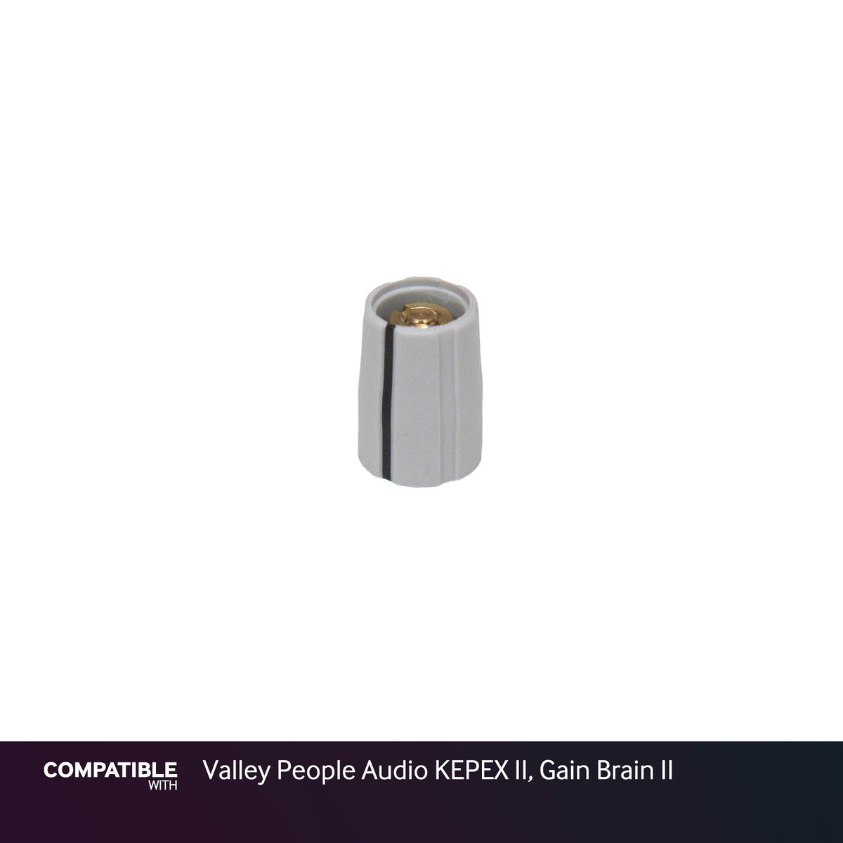 Gray Collet Knob with Line for Valley People Audio KEPEX II, Gain Brain II