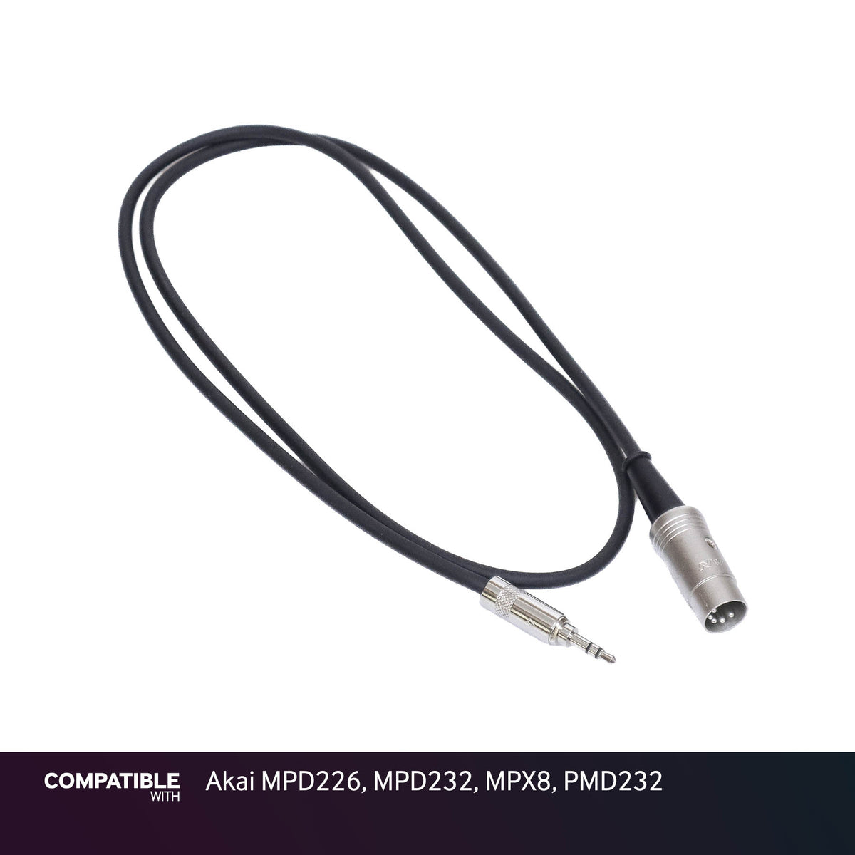 Rapco 1/8" TRS MIDI Type-A Cable for Akai MPD226, MPD232, MPX8, PMD232