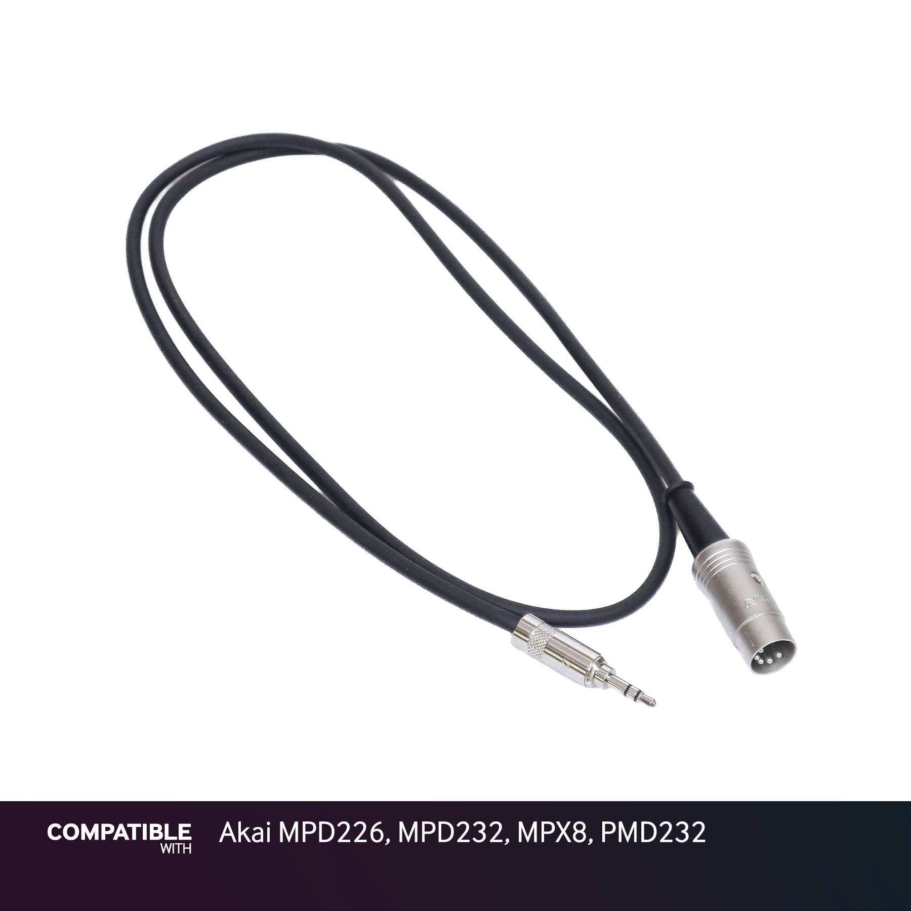 Rapco 1/8" TRS MIDI Type-A Cable for Akai MPD226, MPD232, MPX8, PMD232