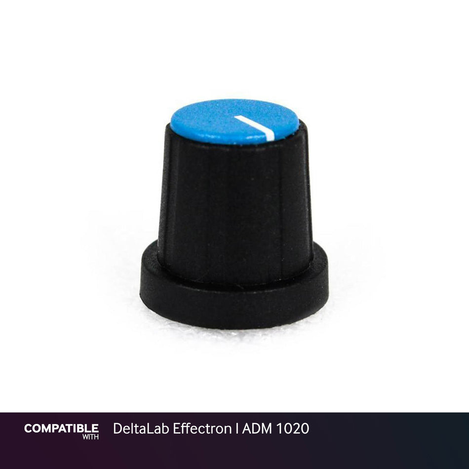 Black Knob with Blue Cap for DeltaLab Effectron I ADM 1020