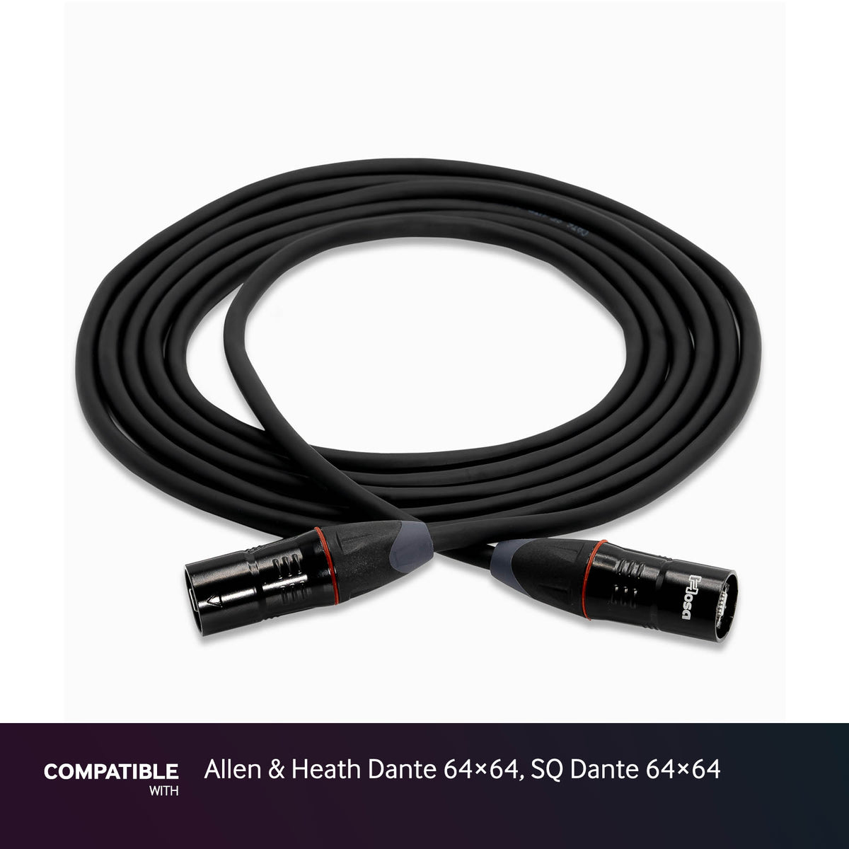 Hosa 15-foot EtherCON Cable for Allen & Heath Dante 64×64, SQ Dante 64×64