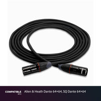 Hosa 15-foot EtherCON Cable for Allen & Heath Dante 64×64, SQ Dante 64×64