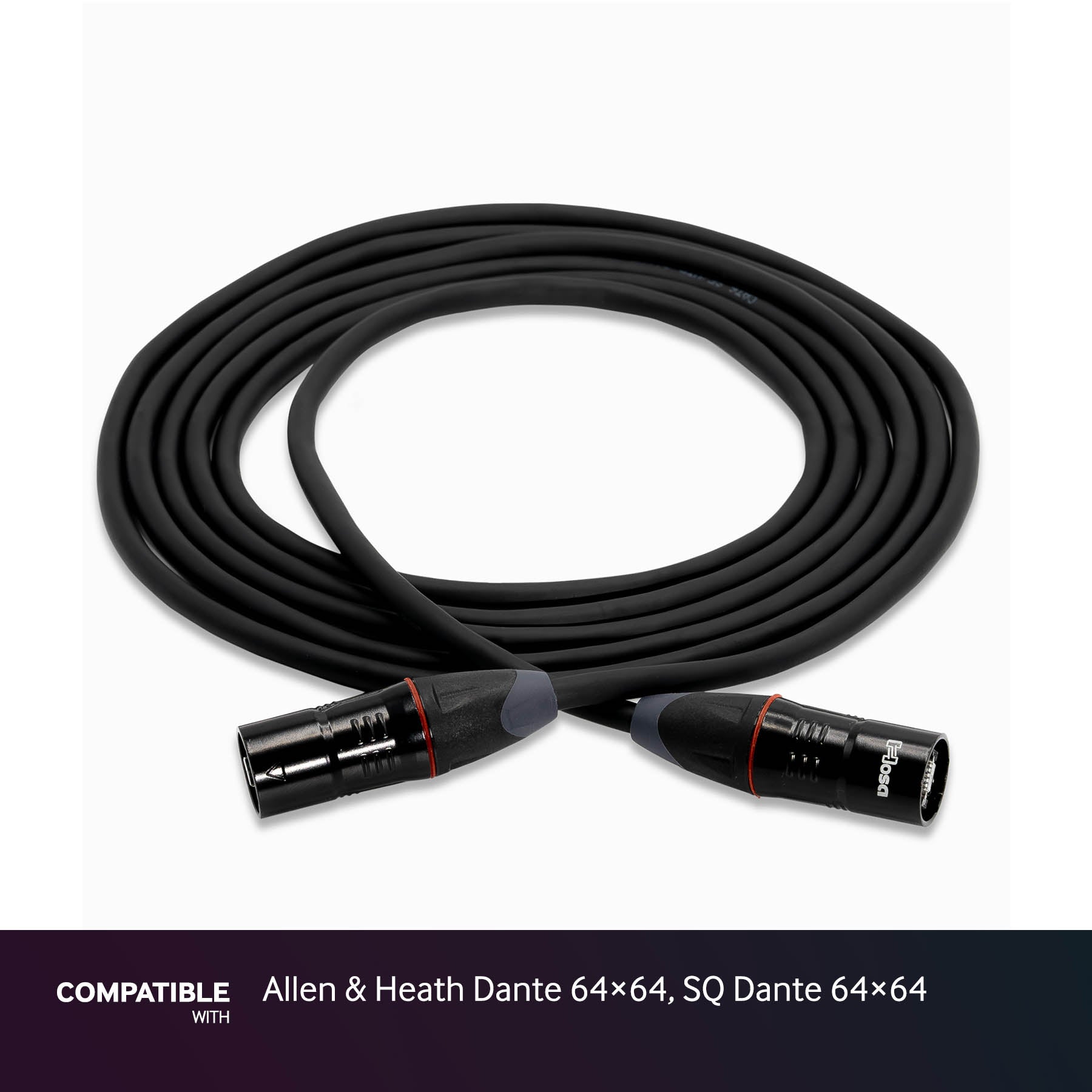 Hosa 15-foot EtherCON Cable for Allen & Heath Dante 64×64, SQ Dante 64×64