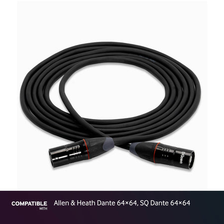 Hosa 15-foot EtherCON Cable for Allen & Heath Dante 64×64, SQ Dante 64×64