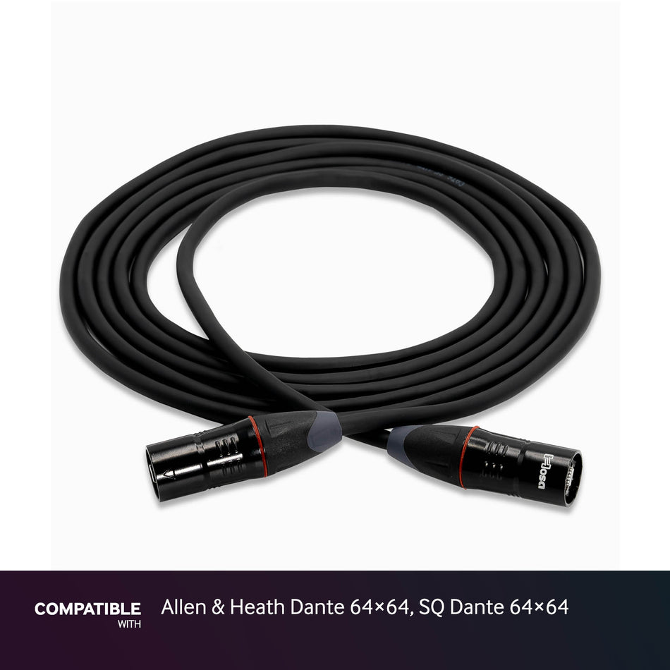 Hosa 15-foot EtherCON Cable for Allen & Heath Dante 64×64, SQ Dante 64×64