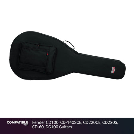 Gator Lightweight Case for Fender CD100, CD-140SCE, CD220CE, CD220S, CD-60, DG100 Guitars