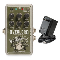Electro-Harmonix Nano Operation Overlord Allied Overdrive Guitar Effects Pedal with Power Supply