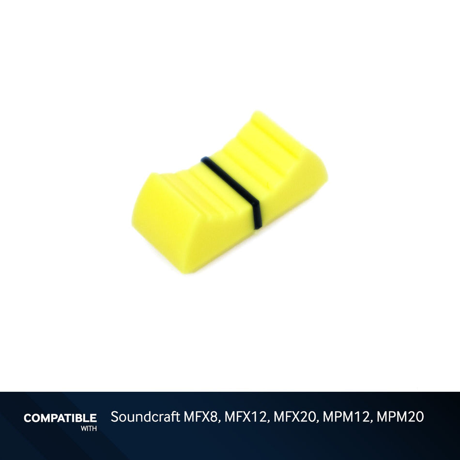 Soundcraft Yellow Fader Cap with Black Line for MFX8, MFX12, MFX20, MPM12, MPM20