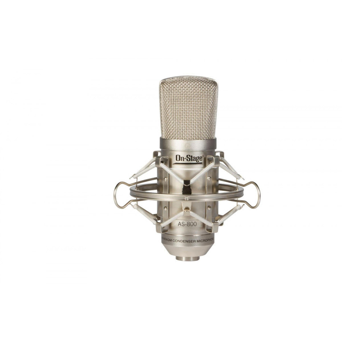 Stereo Pair of On-Stage AS800 Condenser Microphones with XLR Cables & Stands