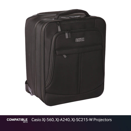Gator Laptop & Projector Travel Case with Wheels for Casio XJ-560, XJ-A240, XJ-SC215-W Projectors