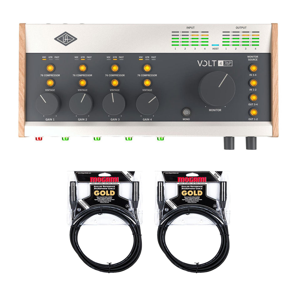 Universal Audio Volt 476P Interface Bundle with Mogami Gold Studio XLR Cables