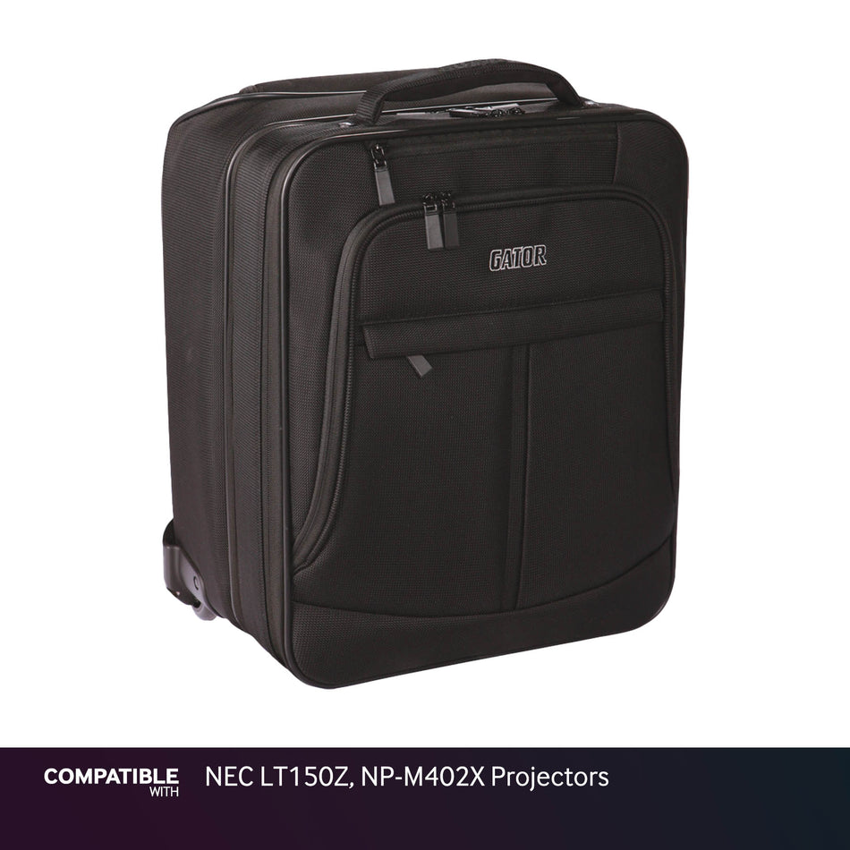 Gator Laptop & Projector Travel Case with Wheels for NEC LT150Z, NP-M402X Projectors