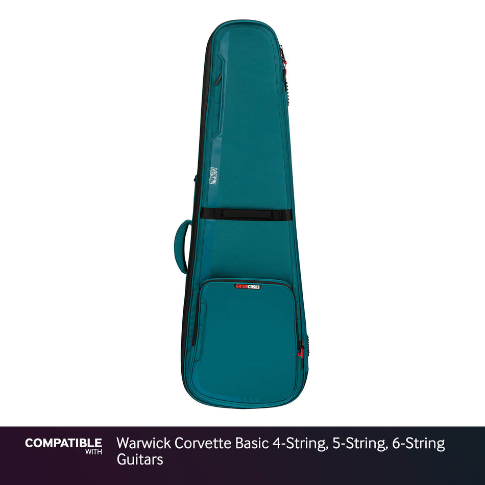 Gator Blue ICON Case for Warwick Corvette Basic 4-String, 5-String, 6-String Guitars