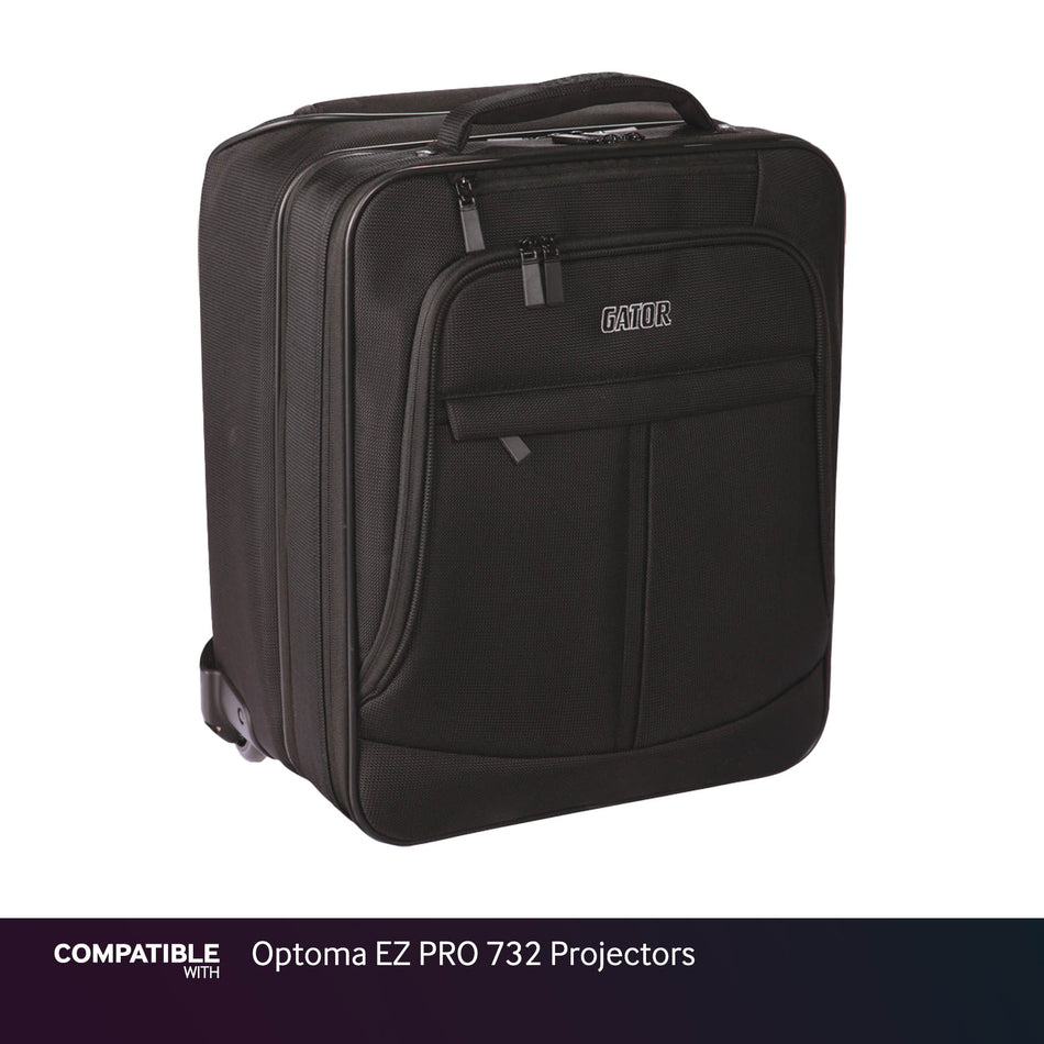 Gator Laptop & Projector Travel Case with Wheels for Optoma EZ PRO 732 Projectors