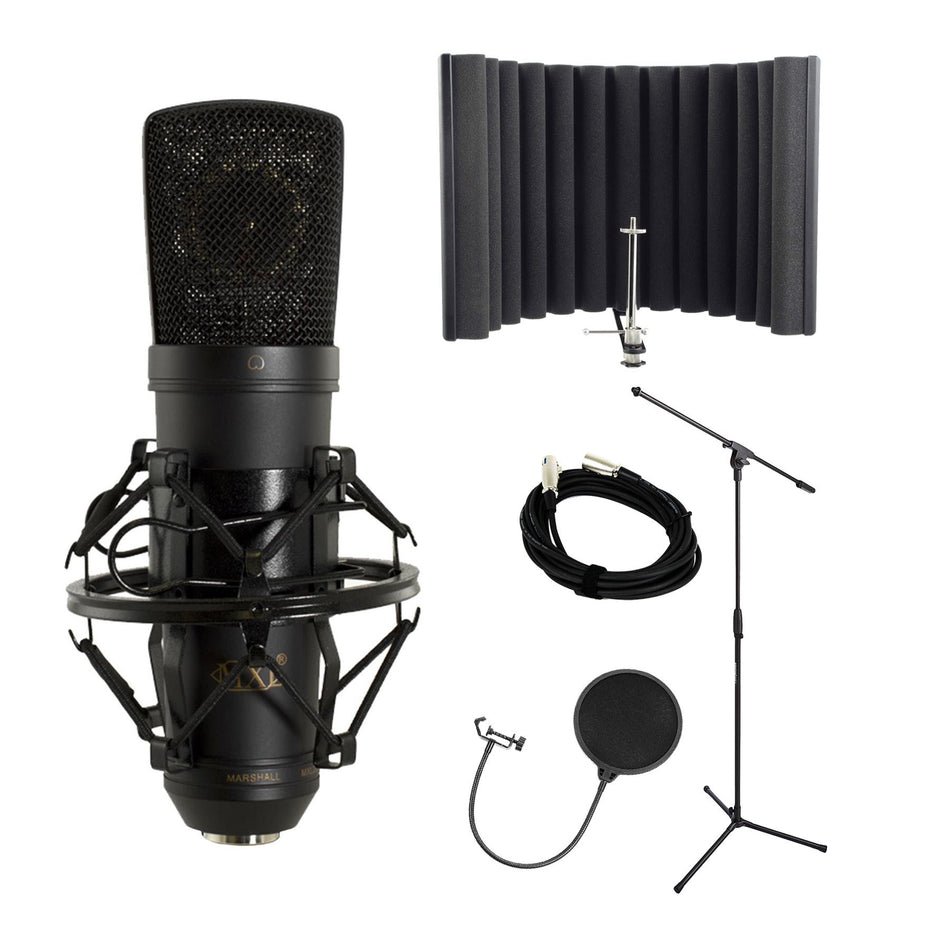 MXL 2003A Condenser Microphone Bundle with sE Electronics RF-X, Pop Filter, Stand, Cable