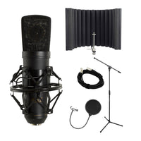 MXL 2003A Studio Condenser Microphone Bundle with sE Electronics RF-X, Pop Filter, Stand, Cable