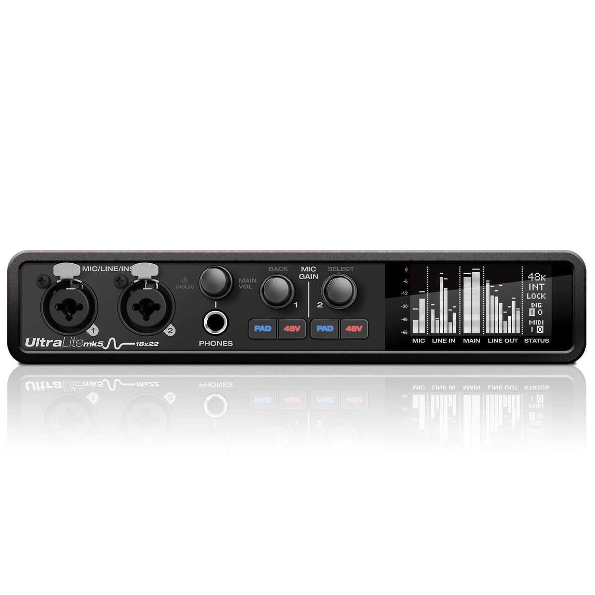 MOTU UltraLite-mk5 USB Audio Interface Bundle with TS Patch Cables & MIDI Cables