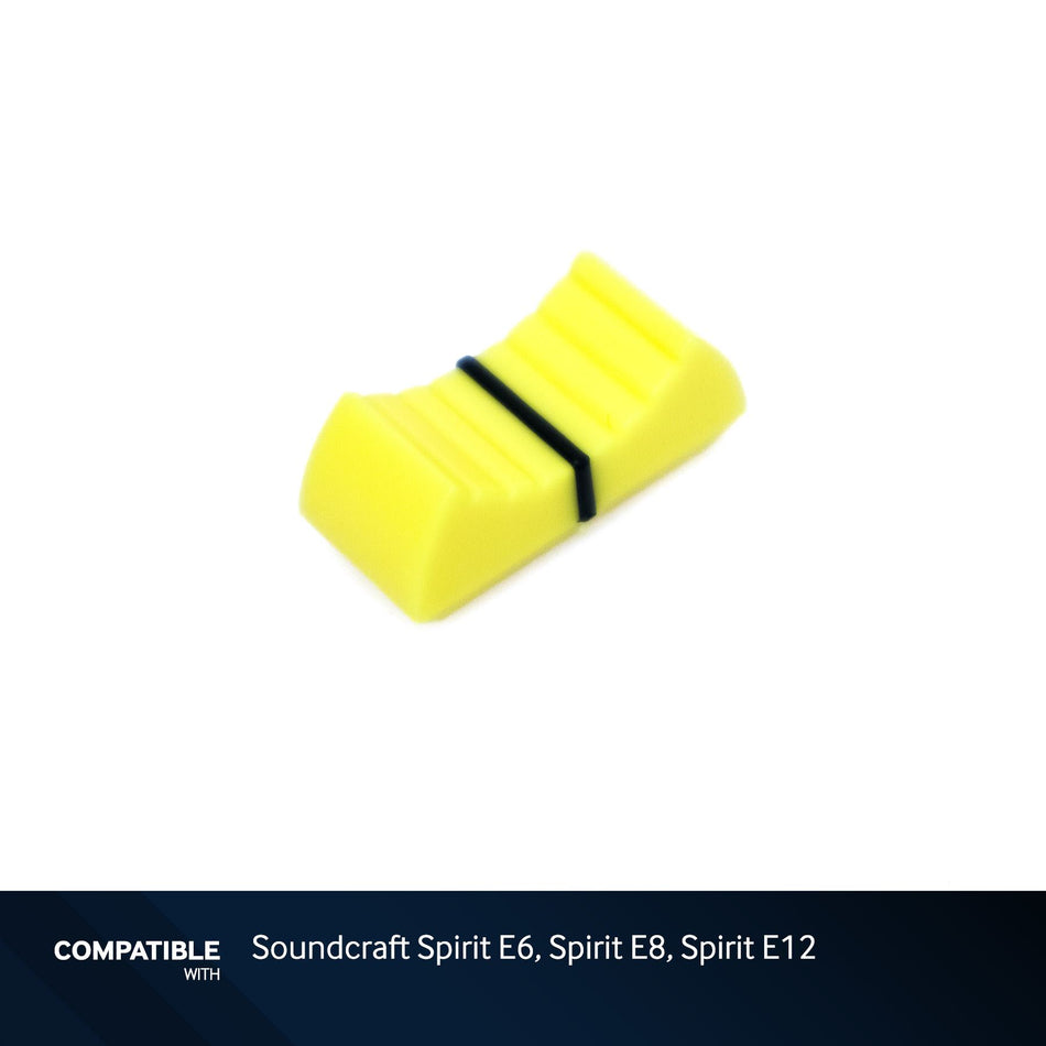 Soundcraft Yellow Fader Cap with Black Line for Spirit E6, Spirit E8, Spirit E12