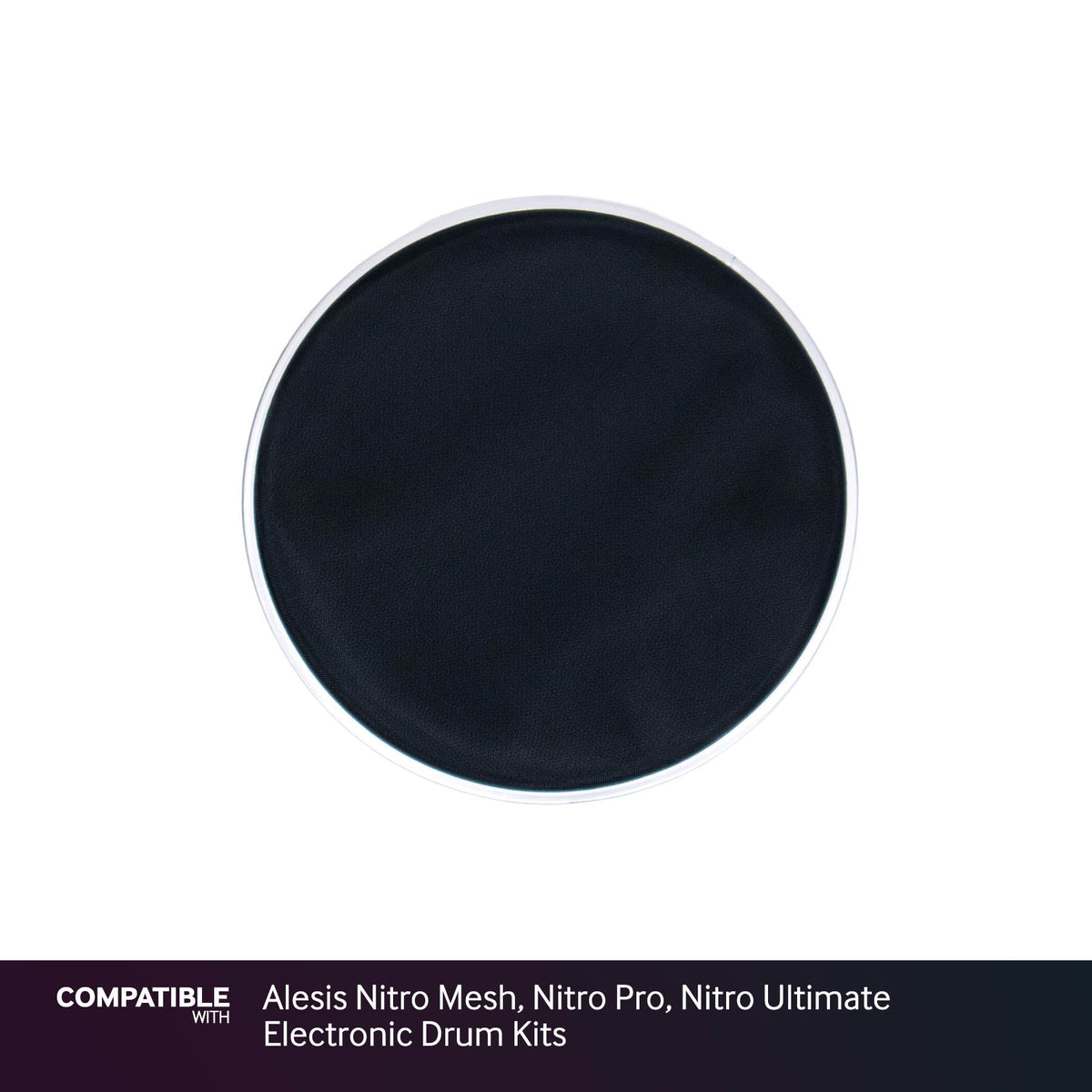 Black 8" Mesh Drum Head for Alesis Nitro Mesh, Nitro Pro, Nitro Ultimate Electronic Drum Kits
