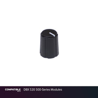 Black Knob with Black Cap with Line for DBX 520 500-Series Modules