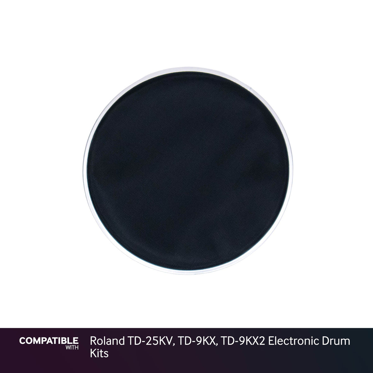 Black 8" Mesh Drum Head for Roland TD-25KV, TD-9KX, TD-9KX2 Electronic Drum Kits