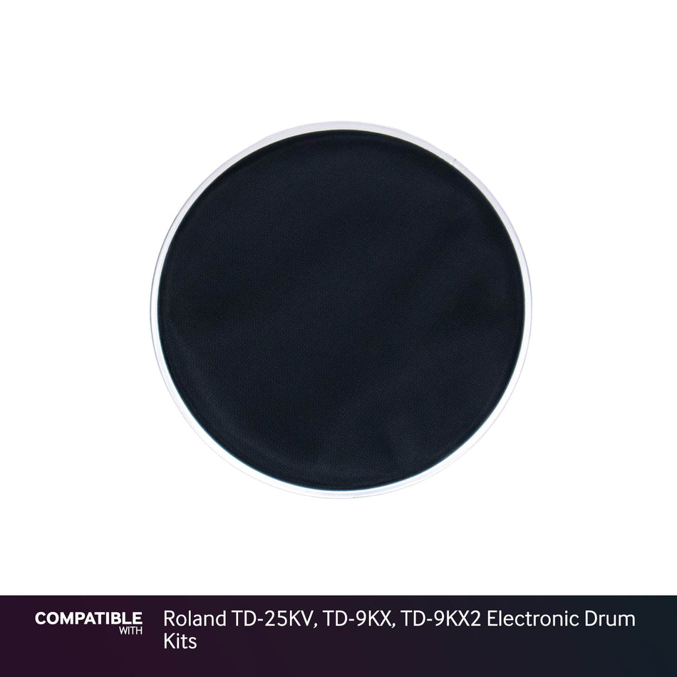 Black 8" Mesh Drum Head for Roland TD-25KV, TD-9KX, TD-9KX2 Electronic Drum Kits