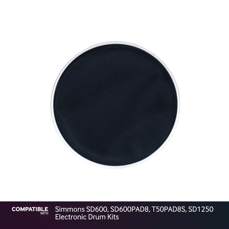 Black 8" Mesh Drum Head for Simmons SD600, SD600PAD8, T50PAD8S, SD1250 Electronic Drum Kits