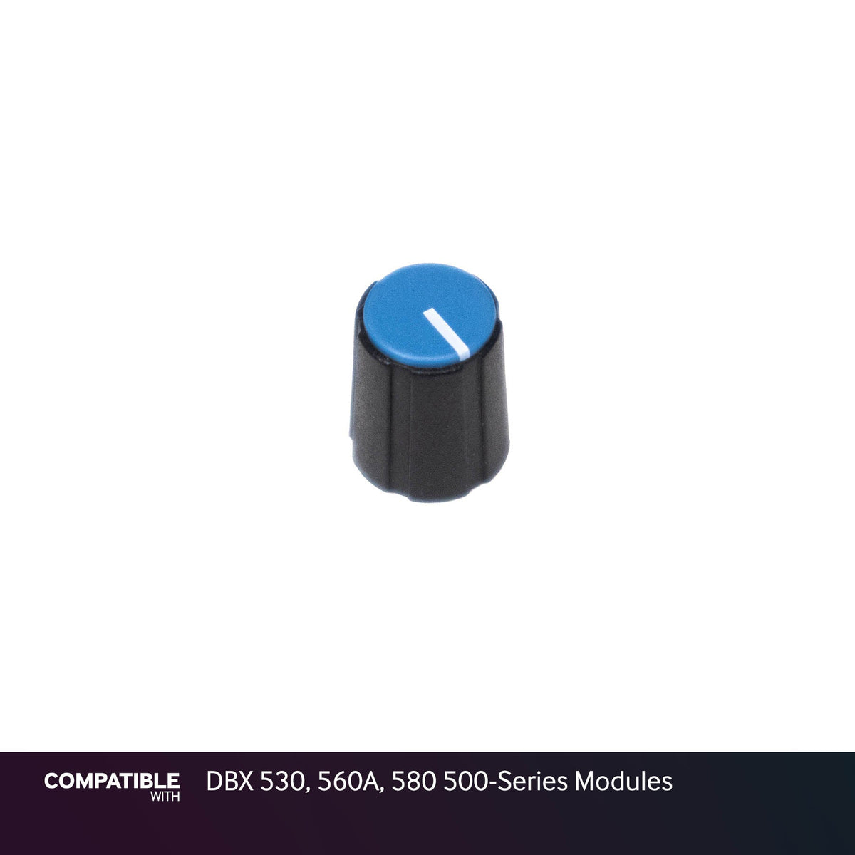 Black Knob with Blue Cap with Line for DBX 530, 560A, 580 500-Series Modules