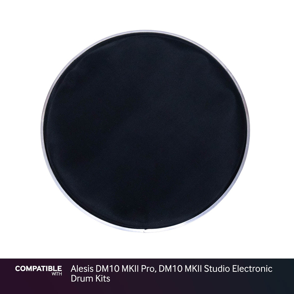 Black 12" Mesh Drum Head for Alesis DM10 MKII Pro, DM10 MKII Studio Electronic Drum Kits
