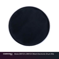 Black 12" Mesh Drum Head for Alesis DM10 X, DM10 X Mesh Electronic Drum Kits