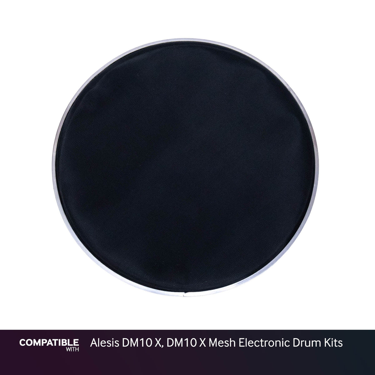 Black 12" Mesh Drum Head for Alesis DM10 X, DM10 X Mesh Electronic Drum Kits