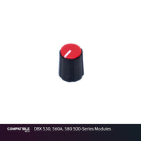 Black Knob with Red Cap with Line for DBX 530, 560A, 580 500-Series Modules