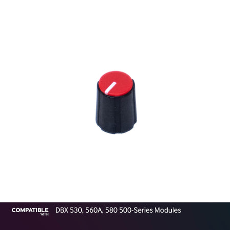 Black Knob with Red Cap with Line for DBX 530, 560A, 580 500-Series Modules