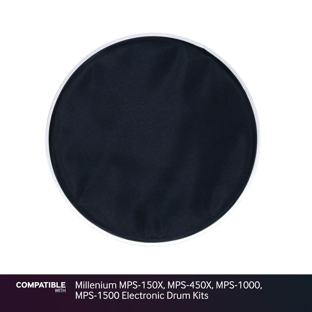 Black 10" Mesh Drum Head for Millenium MPS-150X, MPS-450X, MPS-1000, MPS-1500 Electronic Drum Kits