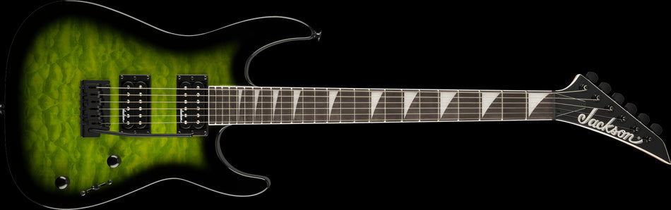 DNLC - Jackson JS Series Dinky JS20 DKQ 2PT Electric Guitar, Transparent Green Burst