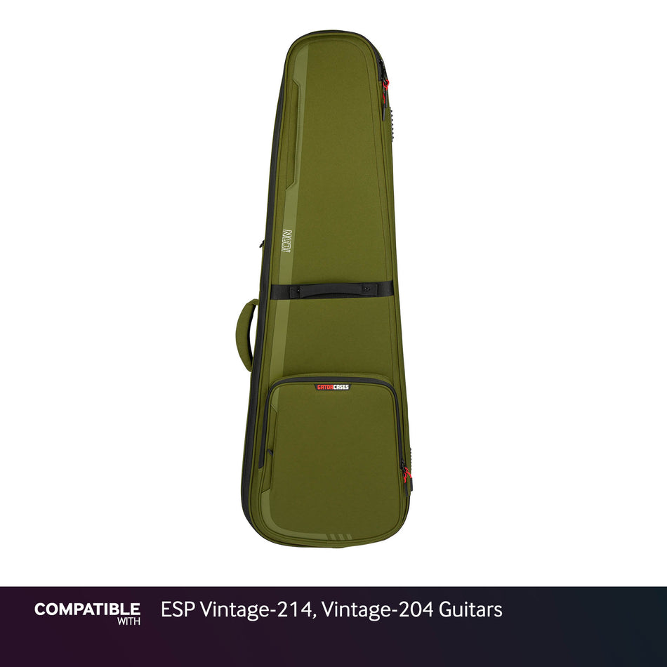 Gator Green ICON Case for ESP Vintage-214, Vintage-204 Guitars