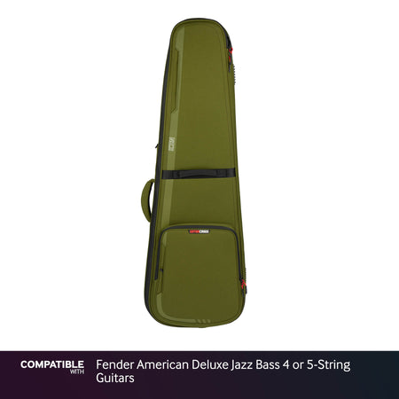 Gator Green ICON Case for Fender American Deluxe Jazz Bass 4 or 5-String Guitars