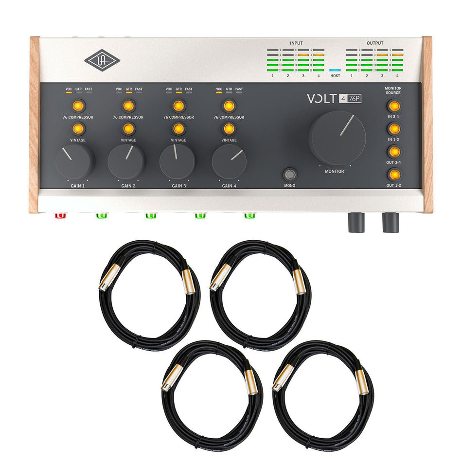 Universal Audio Volt 476P Interface Bundle with 20-foot XLR Cables