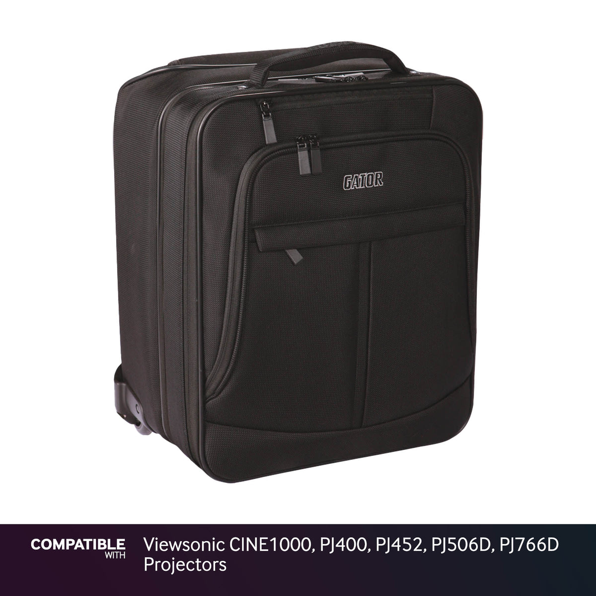 Gator Laptop & Projector Travel Case with Wheels for Viewsonic CINE1000, PJ400, PJ452, PJ506D, PJ766D Projectors