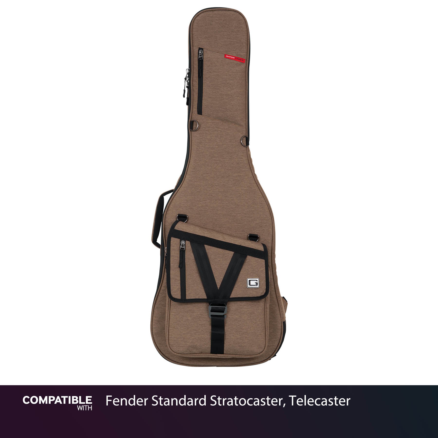 Gator Tan Transit Case for Fender Standard Stratocaster, Telecaster